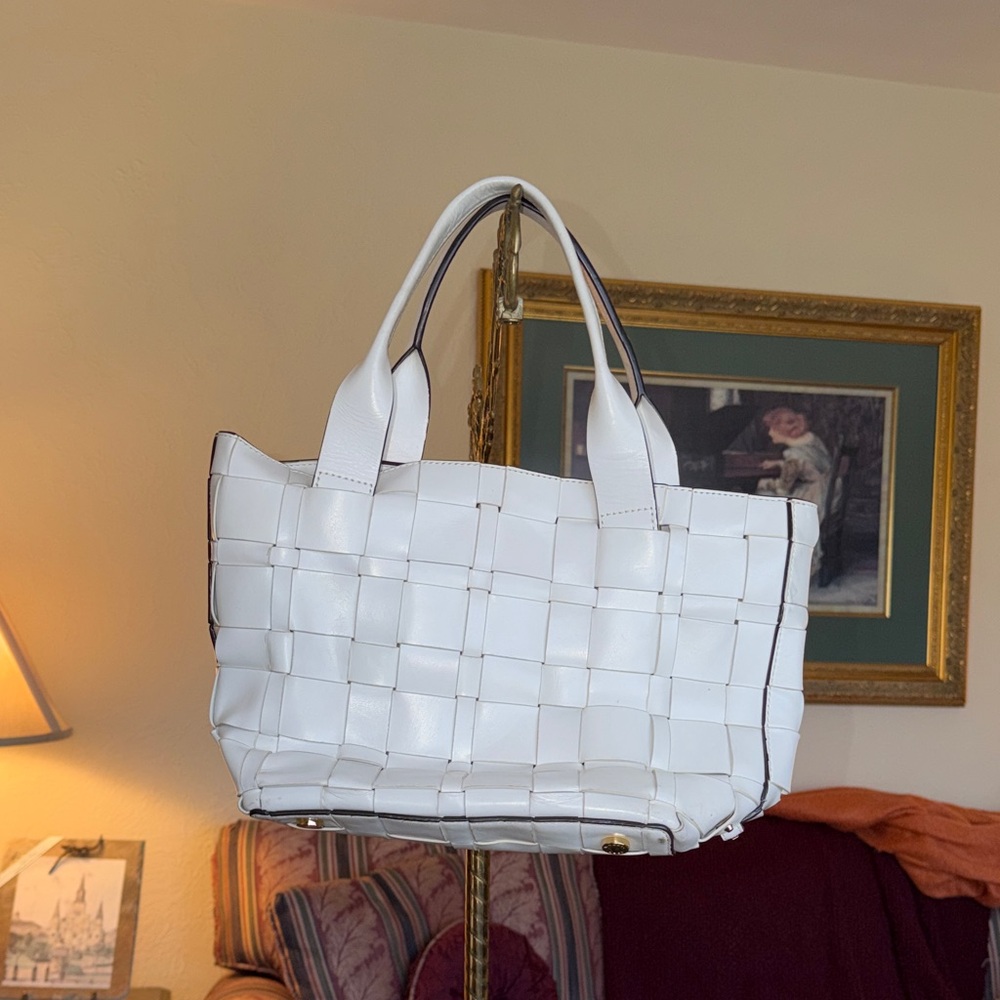 MICHAEL Michael Kors White Woven Tote